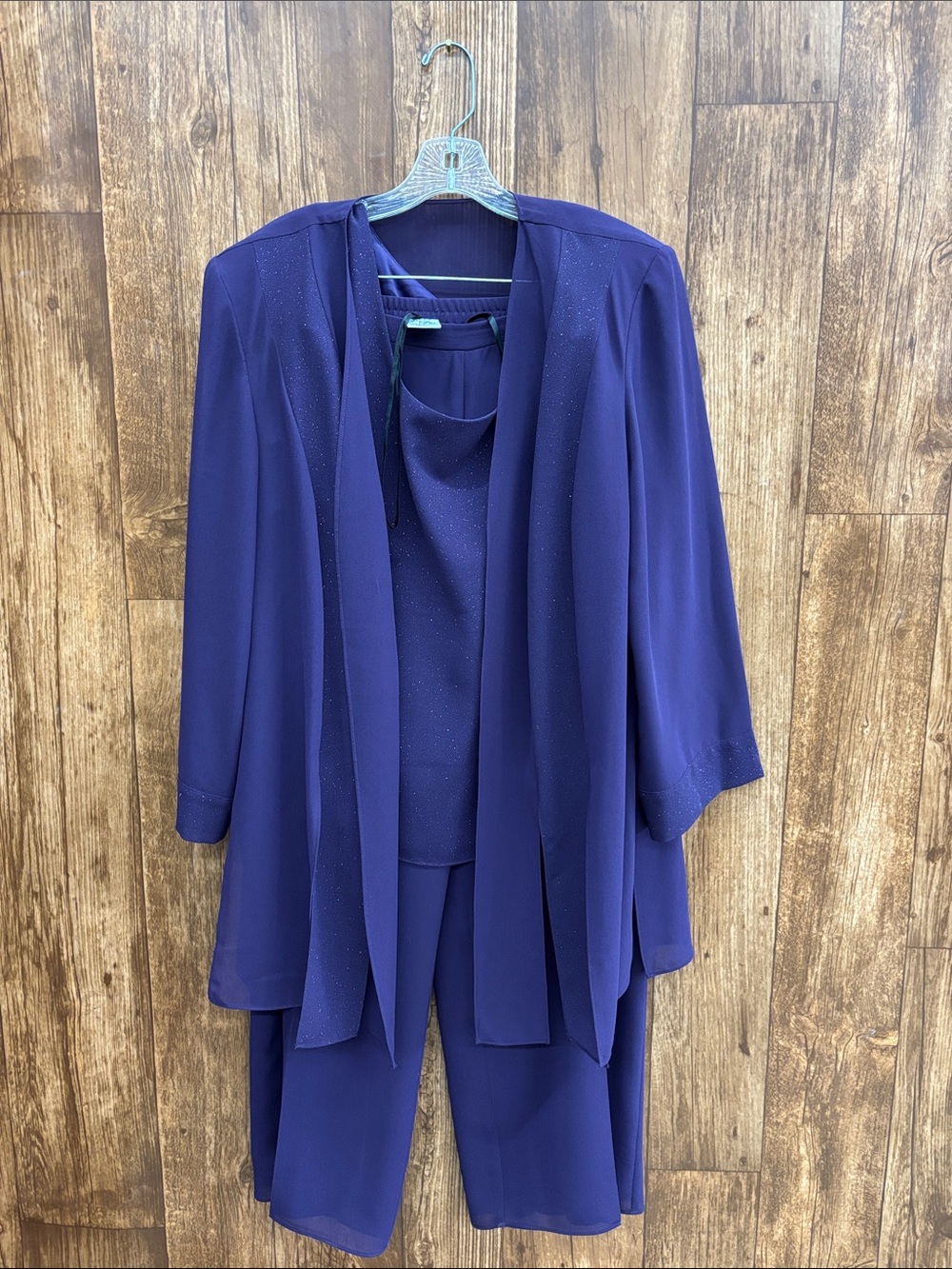 Dana Kay Purple Long Sleeve Sheer Overlay Jacket